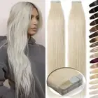 CLEARANCE THICK Tape In 100% Remy Human Hair Extensions Skin Weft Straight Long