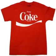 Coca Cola Enjoy Coke Adult T-Shirt -Official Coke Carbonated Soft Drinks Tee