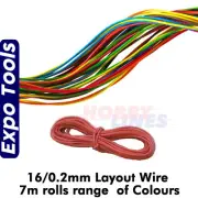 Layout Wire 16/02mm cable 7m range of colours Model Railways Expo Tools