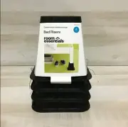 Room Essentials 6" Bed Risers Set of Four Black for Under Bed Storage NWT