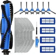 17 Packs Replacement Parts Compatible with Eufy RoboVac G10 Hybrid G30 Hybrid, Accessory Robotic Vacuum Mopping Cloths, Cleaner Filters, Side Brushes,Rolling Brushes