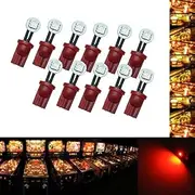 PA 10PCS 555 T10 1SMD LED Wedge Pinball Machine Light Side View Bulb Red-6.3V
