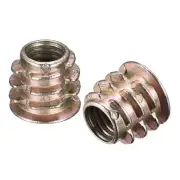 M8x13mm Furniture Screw-in Nut Zinc Alloy Threaded Insert Nuts for Wood 16pcs