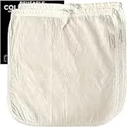 (2-Pack, Large 30cm x 30cm) Organic Cotton Cold Brew Coffee Bag - Designed in California - Reusable Coffee Filter with EasyOpen Drawstring Cold Brew Maker for Pitchers, Mason Jars, & Toddy Systems
