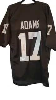 Davante Adams Custom Autographed Jersey Black And Silver Raiders Colors Beckett