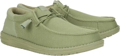 Hey Dude Wally Funk Mono 40011-337 Men's Olive Green Slip-On Casual Shoes NR9885