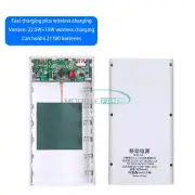 Power Bank DIY Case Fast Charging QC 3.0 / 2.0 Can Hold 6X 21700 Batteries