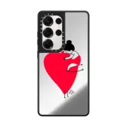 Galaxy S25 Ultra Mirror Magnetic Case Big Love Heart