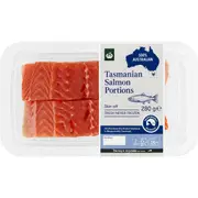 Woolworths Salmon Portions Skin Off 2 pack