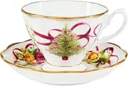Old Country Roses Christmas Tree Teacup and Saucer Set