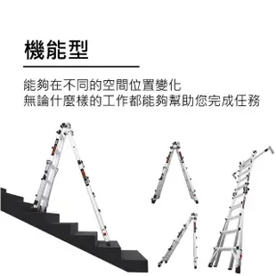 【Little Giant 小巨人】多功能梯 含自動腳 M17 4-7呎 16817-818 不含配件(工具梯 工作梯 梯子 樓梯)