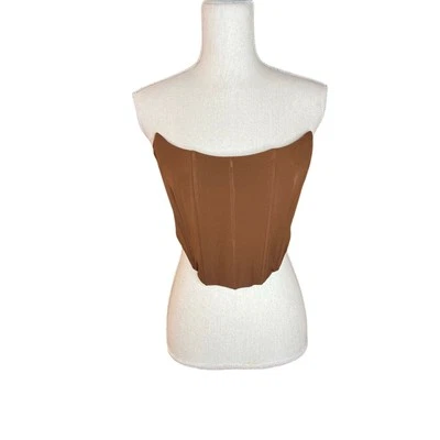 White fox brown corset top strapless new with tag Fairycore festival whimsigoth