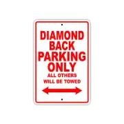 Diamondback Parking Only Boat Ship Yacht Marina Dock Notice Aluminum Metal Sign