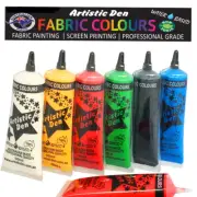 Fabric Paint Fabric Printing Primary 6 x 50ml Textile Ink Screen Ink Print Ink