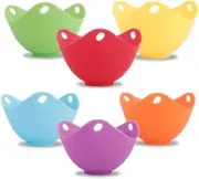 6pcs Silicone Egg Poacher FDA Mini Cups Egg Cooker Non Stick for Microwave