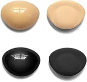 [Yangshengyi] 2 Pair Double-Sided Sticky Push-Up Bra Inserts, Self-Adhesive Inserts Bra Pads Inserts Push Up Pads,Silicone Bra Inserts Breast Lift insert Pad for Swimsuits Bikini Dress