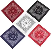 [VALICLUD] 5pcs Outdoor Scarf Square Scarf Women Silk Neckerchief Square Neck Scarf Silk Hijab Silk Scarf for Women Silk Scarf for Hair Silk Bandana Satin Kerchief Scarf Printed Headscarf