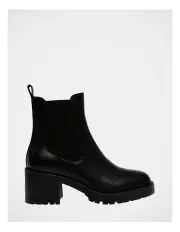 [Steve Madden] Cannonball Boots in Leather Black