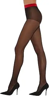 [Fiore] Ladies Sexy Open Crotch Voile Tights Fantasy 20 Denier - S/M/L/XL, Firelight, X-Large
