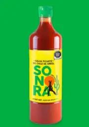 1 SALSA PICANTE SONORA CHILE DE ARBOL LIMON HOT SAUCE SALSA MEXICANA 1 Litro