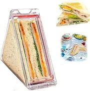 Triangular Sandwich Container,Reusable Sandwich Container,Washable Sandwich Box,Sandwich Container with Lid and Lunch Wedge Box, Portable Lunch Sandwich Bento Box /1