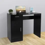 (Black)1 Drawer 1 Door Compact Computer PC Laptop Desk Table Workstation Home