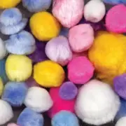 Pepperell Pom Poms Pastel Colors