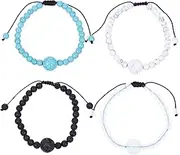 Beavorty Motion Sickness Bracelet Anti Nausea Volcanic Stone Wristband Adjustable Motion Nausea Beaded Jewelry Bracelet for Car Sickness Seasickness Fashion Glasses