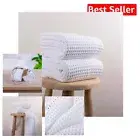 Elegant 2-Piece Turkish Cotton Bath Towels - 32x63" Extra-Large Waffle Design