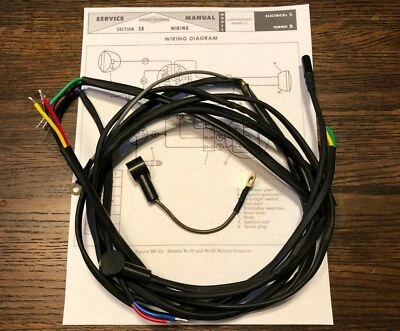 HARLEY AERMACCHI M50 M65 COMPLETE WIRING HARNESS + DIAGRAM