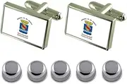 [Select Gifts] Shirt Dress Studs Rio Branco City Brazil Flag Cufflinks