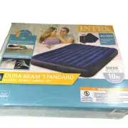 New Intex Dura-Beam Airbed & Pump 2 Pillows 60x80 Standard Classic Downy Queen