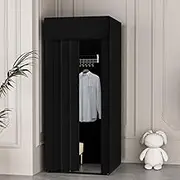 JVVMNJLK Clothing Store Fitting Room, Portable Changing Room, Privacy Screen Partition with Shading Curtain Movable Dressing Room for Outdoor Activities Shopping Malls, Black
