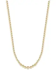 14K Italian Gold Hollow Ball Chain Necklace