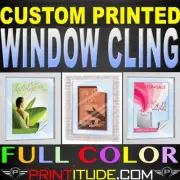 CUSTOM PRINTED 24"X36" WINDOW CLING FULL COLOR 24X36 SELF CLING DECAL +DESIGN