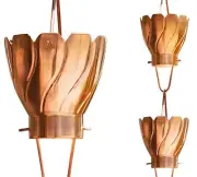 Monarch Rain Chains 14003 Pure Copper Akira Extra-Large Cup Rain Chain 8-1/2