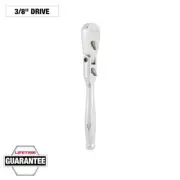 Milwaukee Flex Head Ratchet 3/8" Drive 90-tooth Chrome-Plated Steel Reversible