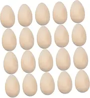 VILLFUL Easter Egg Decorations Set 20pcs Wooden Eggs Artistic Painting for Easter Party Decorations