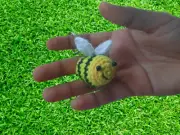 Bumble Bee Keyring Crochet cuddly soft toy bumble