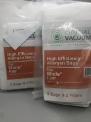 Crucial Vacuum 10 High Efficiency Allergen bags 4 filters fits Miele FJM
