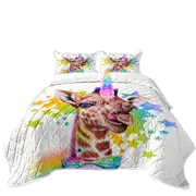 Sweet Funny Animal Girafficorn Giraffe Coverlet