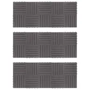 vidaXL Decking Tiles 30 pcs Grey Wash 30x30 cm Solid Acacia Wood