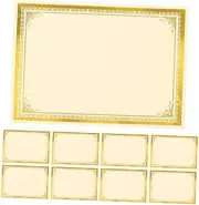 SOPOTUTU 35pcs Sheet High School Diploma Paper Award Certificates Award Certificate Paper Blank Certificates Plain White Fancy Diploma Certificate Paper Print Parchment and Honor Golden
