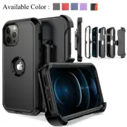 For iPhone 12 ,12 Pro Max Shockproof Defender Phone Armor Case Cover+Belt Clip