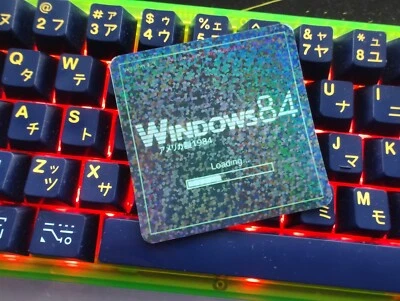 1984 Retro Windows Microsoft Nostalgia Sticker Holographic Water Proof