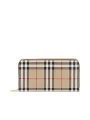 Burberry Large Ziparound Check Wallet