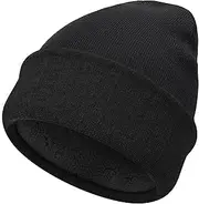 [LOUXPERT] Beanie for Men Women Winter - Thick Thermal Beanie for Running, Knit Warm Hat Fleece Lined Cold Weather