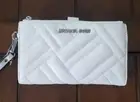 Michael Kors Double-Zip Peyton Wristlet Wallet Vegan Leather Optic White New Tag