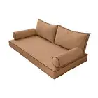 COVER ONLY STYLE 2 Mattress Pillow Daybed Porch Swing Contrast Trim Twin AD104