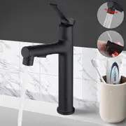 ACA Black Tall Basin Mixer Tap With Pull-out Spray Head 3-function Brass Basin Faucet